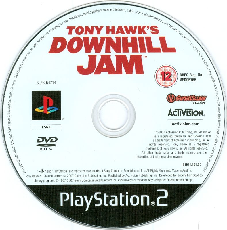 Tony Hawk's Downhill Jam (Sony PlayStation 2, 2007) for sale