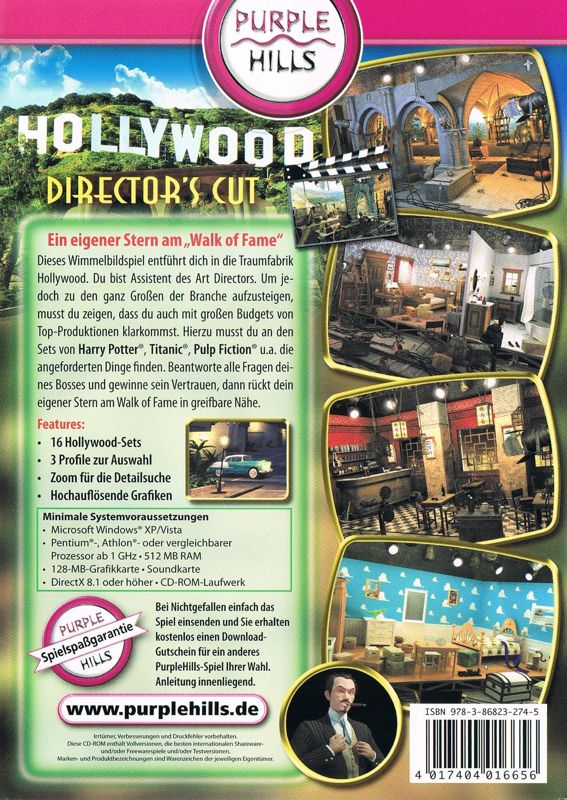 Back Cover for Hollywood: The Director's Cut (Windows)