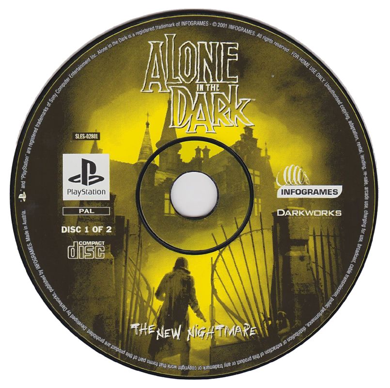 Media for Alone in the Dark: The New Nightmare (PlayStation): Disc 1/2