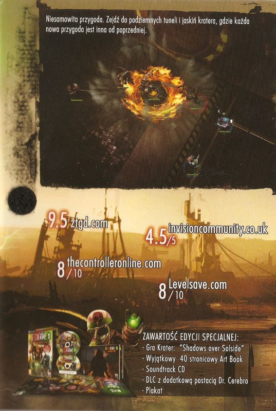 Inside Cover for Krater: Shadows over Solside (Collector's Edition) (Windows): Left