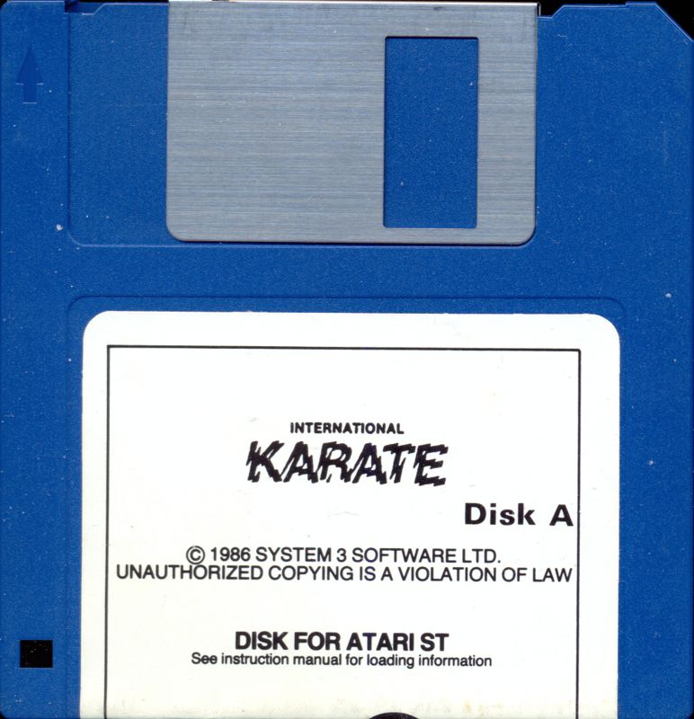 Media for World Karate Championship (Atari ST): Disk 1 of 2