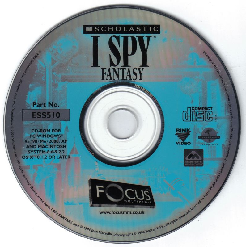 Media for I Spy: Fantasy (Macintosh and Windows)