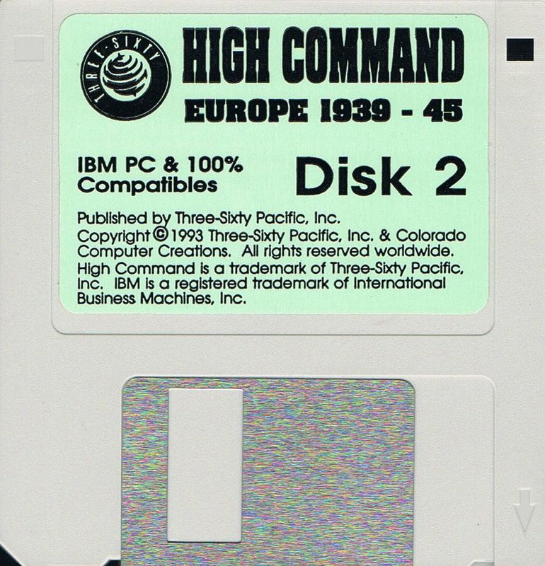 Media for High Command: Europe 1939-'45 (DOS) (3.5" HD version): Disk 2