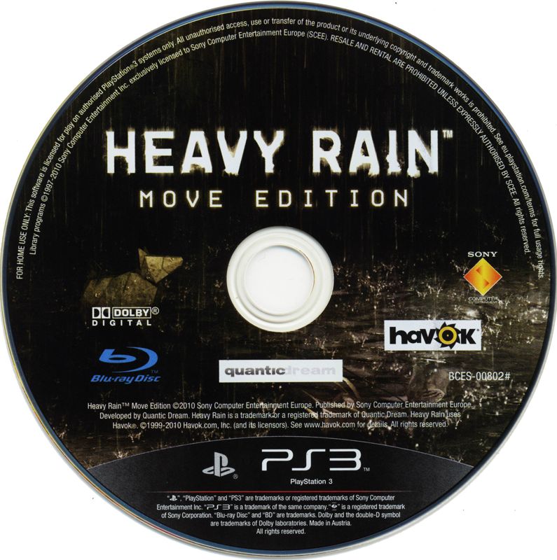Media for Heavy Rain: Move Edition (PlayStation 3)