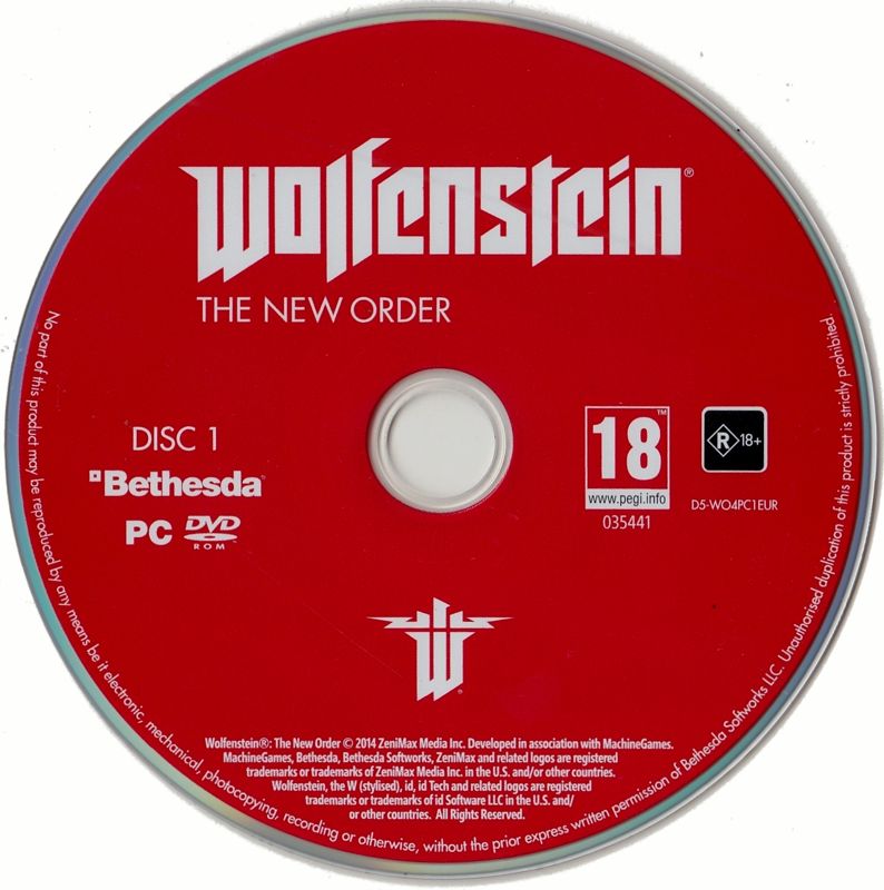 Media for Wolfenstein: The New Order (Windows): Disc 1