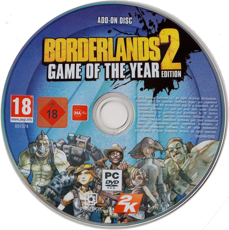 Media for Borderlands 2: Game of the Year Edition (Windows): Disc 2 (Add-on Disc)
