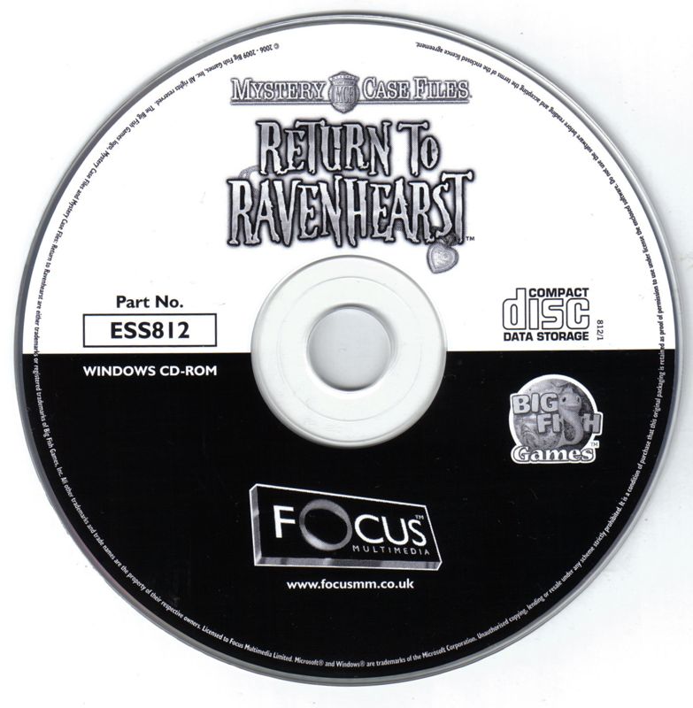 Mystery Case Files: Return to Ravenhearst cover or packaging material ...