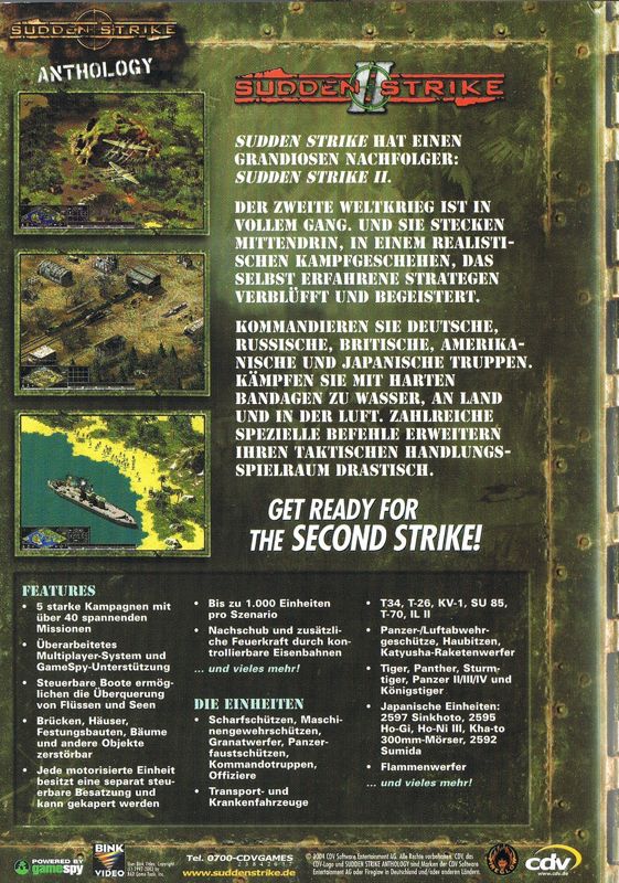 Other for Sudden Strike: Anthology (Windows): Sudden Strike II Back