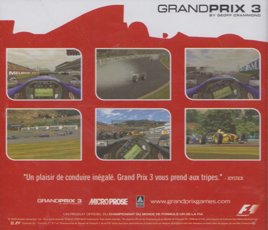 Other for Grand Prix 3 (Windows): Jewel case - back
