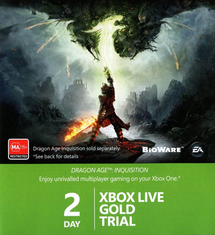 Advertisement for Dragon Age: Inquisition (Deluxe Edition) (Xbox One): Xbox live flyer - front