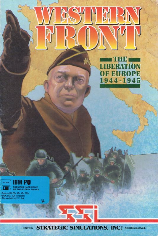Front Cover for Western Front: The Liberation of Europe 1944-1945 (DOS) (3.5" Floppy Disk release)