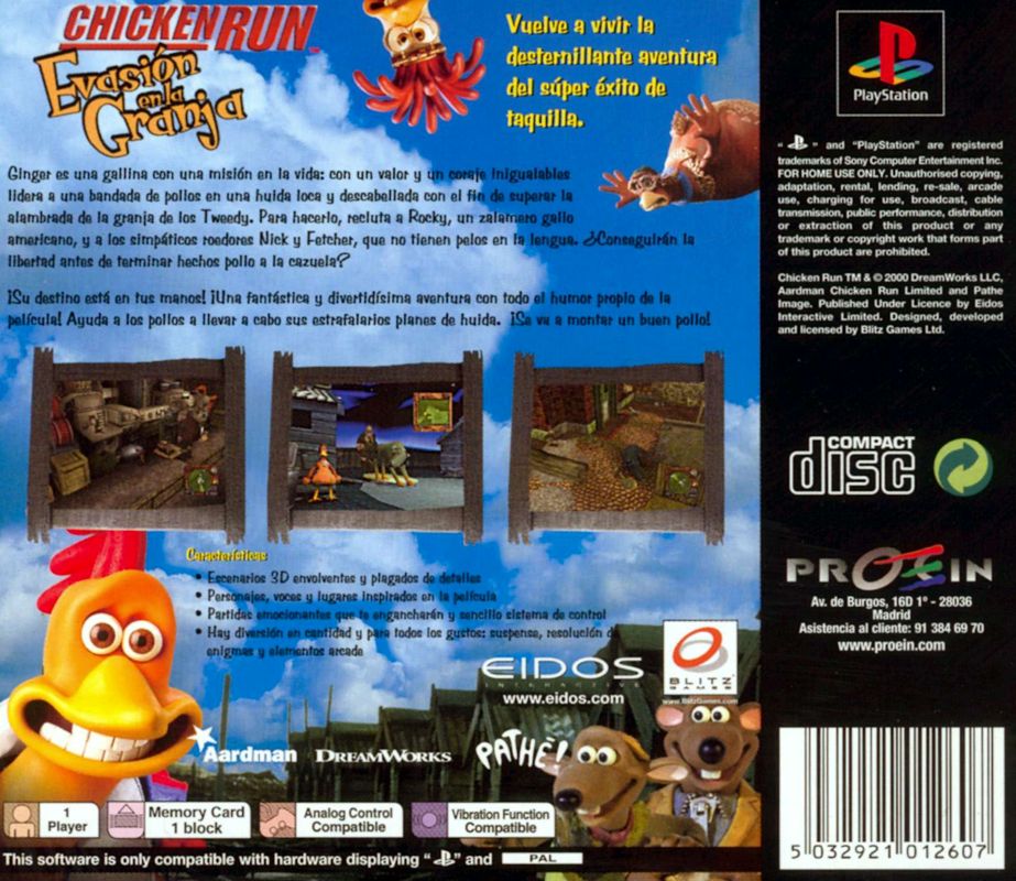 CHICKEN RUN - PS1, DREAMCAST & PC 