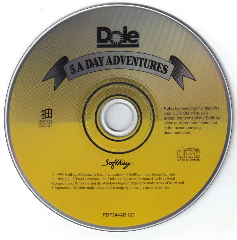 Media for Dole: 5 A Day Adventures (Windows 3.x)
