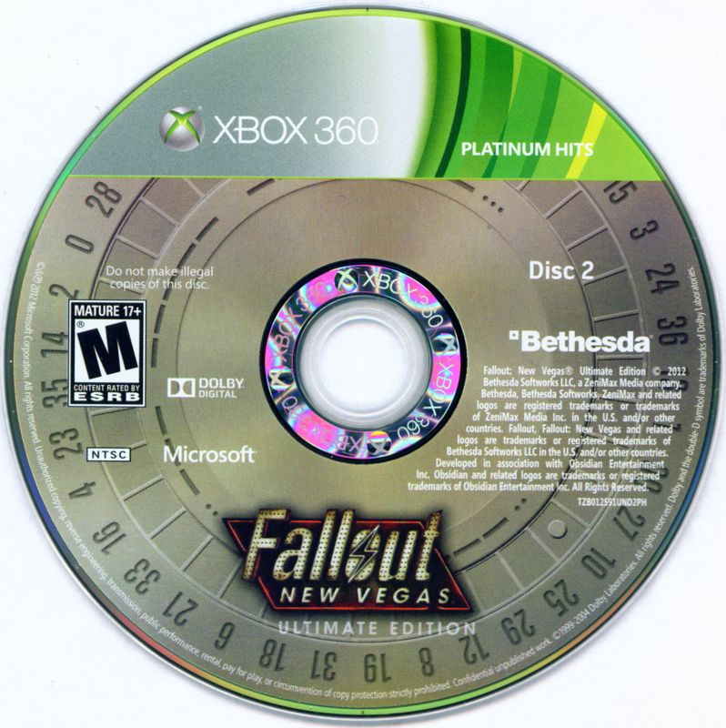 Media for Fallout: New Vegas - Ultimate Edition (Xbox 360) (Platinum Hits release): Downloadable content disc