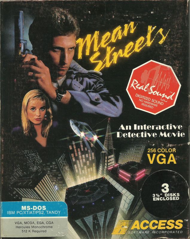 Front Cover for Mean Streets (DOS) (3.5" disk release (v1.3))