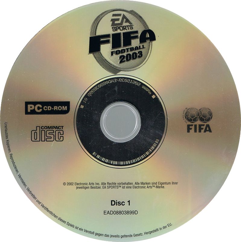 Media for FIFA Soccer 2003 (Windows): Disc 1