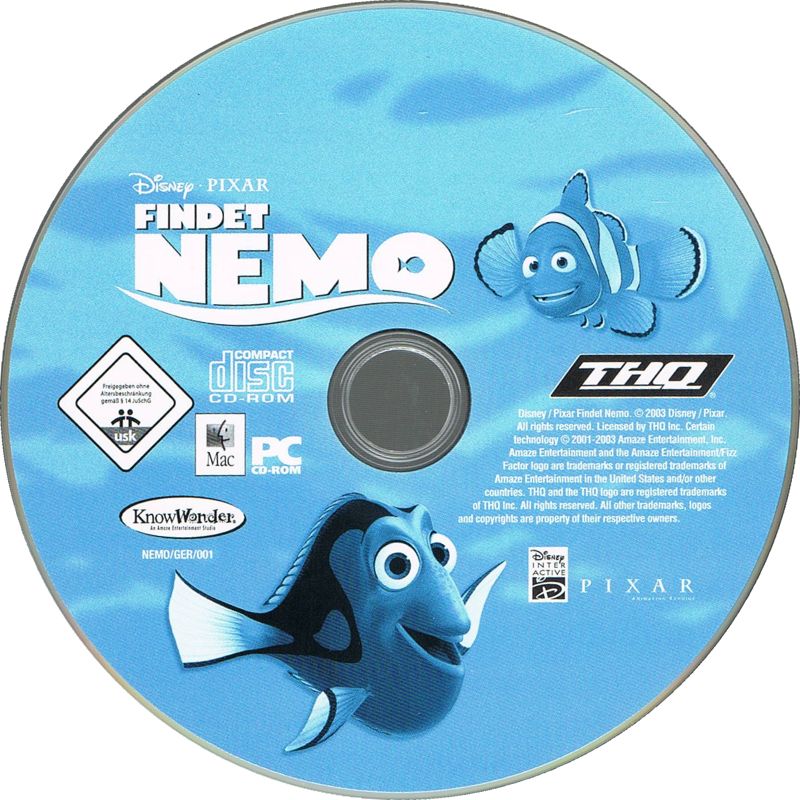 Media for Disney•Pixar Finding Nemo (Macintosh and Windows)