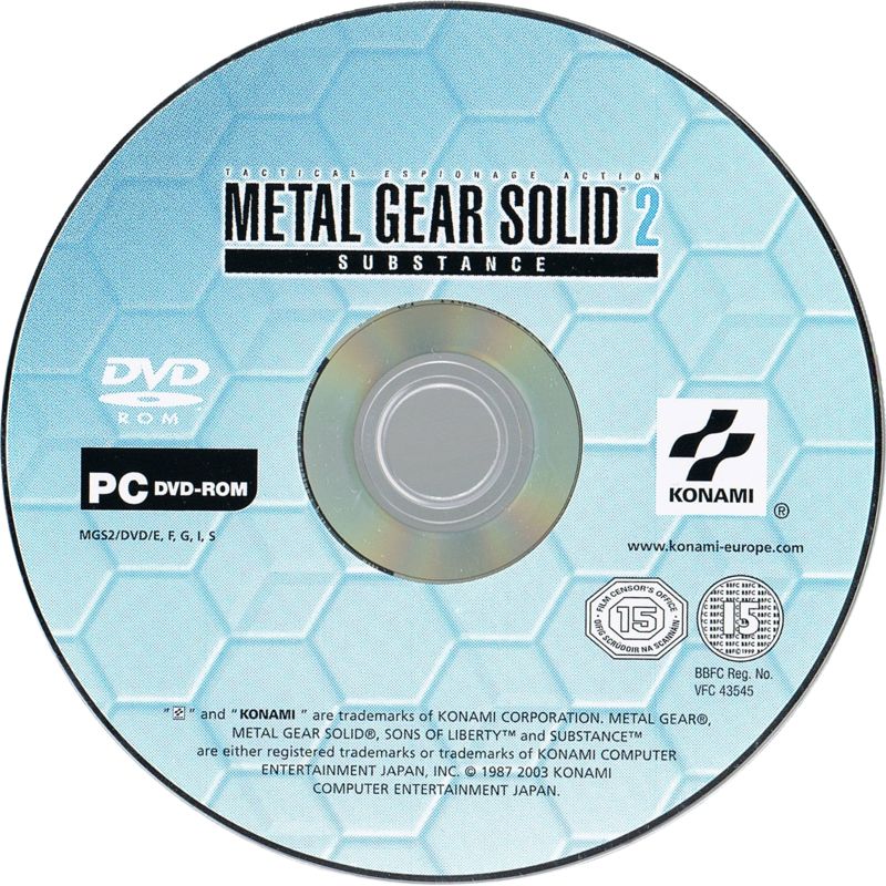 Media for Metal Gear Solid 2: Substance (Windows)
