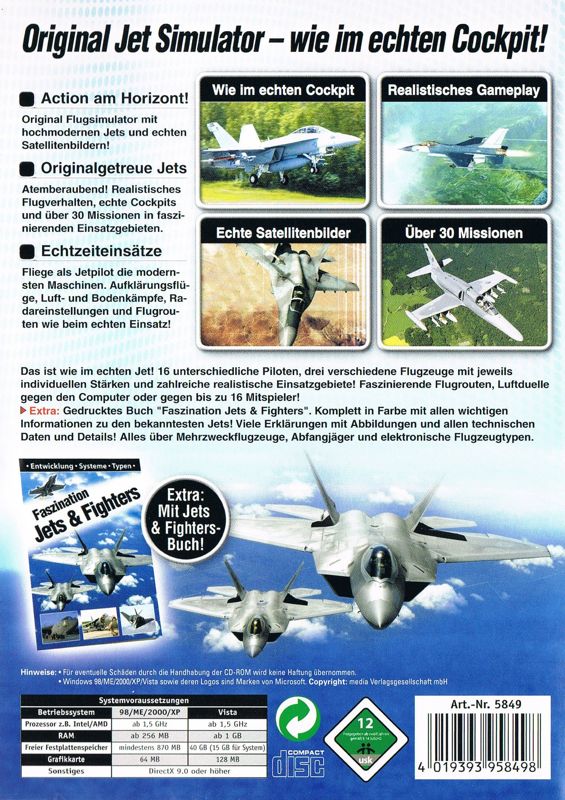 Back Cover for JetFighter V: Homeland Protector (Windows) (second Budget re-release)