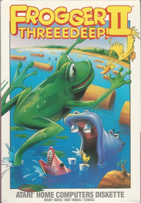 Front Cover for Frogger II: ThreeeDeep! (Atari 8-bit) (Disk version)