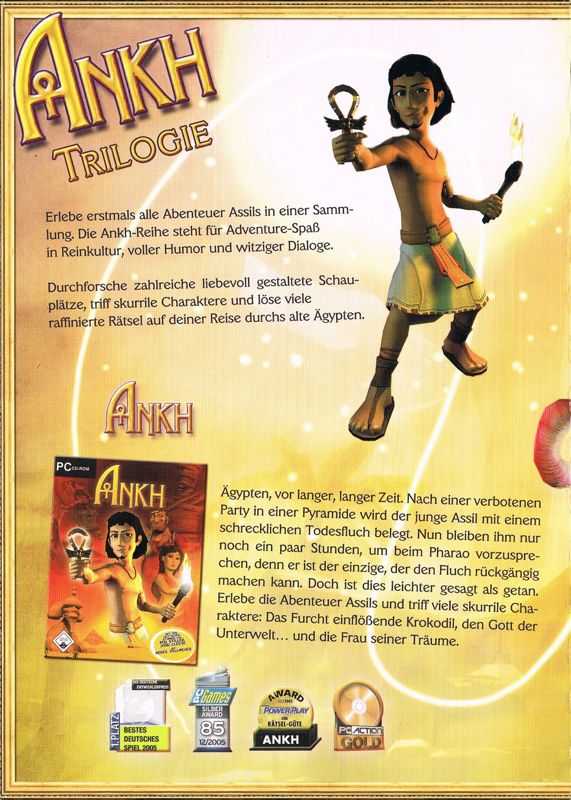 Inside Cover for Ankh Trilogie (Windows): Inside left