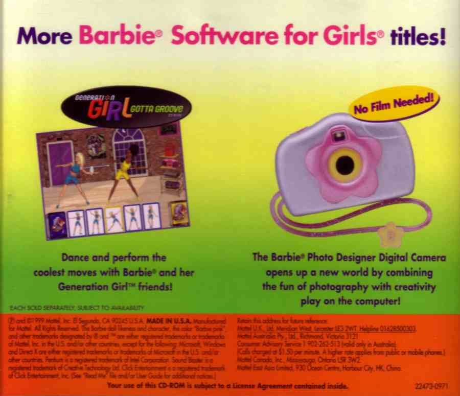 Other for Barbie: Super Sports (Windows): Jewel Case - Back