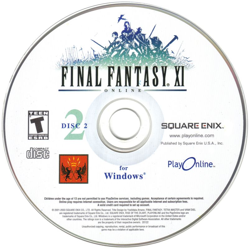 Media for Final Fantasy XI Online (Windows): Disc 2