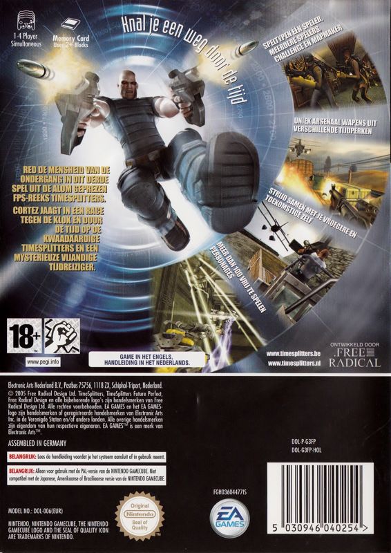 Back Cover for TimeSplitters: Future Perfect (GameCube)