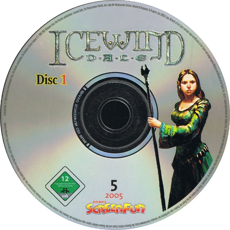 Media for Icewind Dale (Windows) (Bravo Screenfun 5/2005 covermount): Disc 1