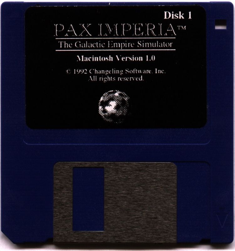 Media for Pax Imperia (Macintosh) (Magazine reviews on back): Disk 1/3
