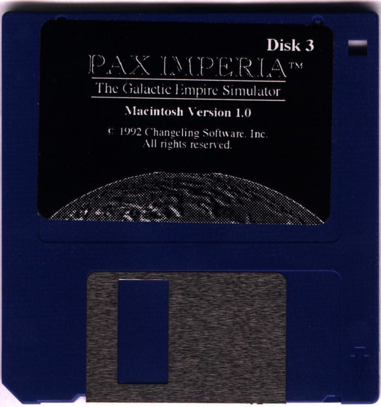 Media for Pax Imperia (Macintosh) (Magazine reviews on back): Disk 3/3