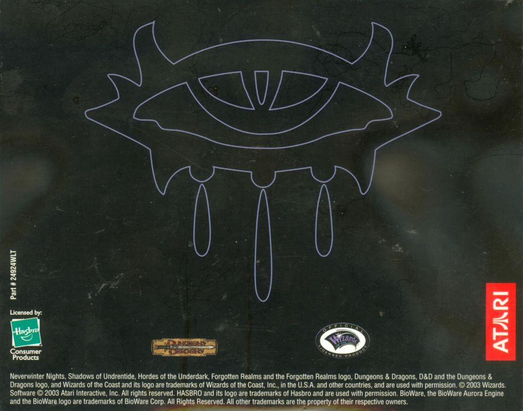 Other for Neverwinter Nights: Gold (Windows): Folding disc envelope -- back