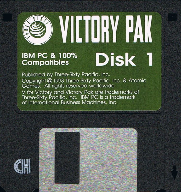 Media for V for Victory: Victory Pak (DOS): Disk 1