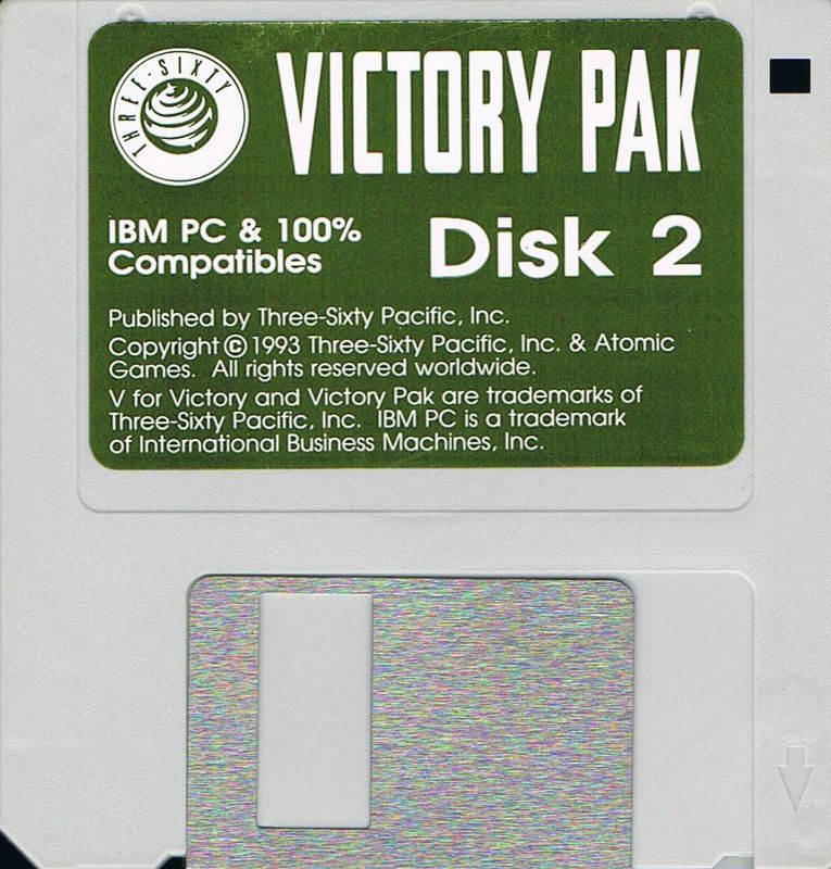 Media for V for Victory: Victory Pak (DOS): Disk 2