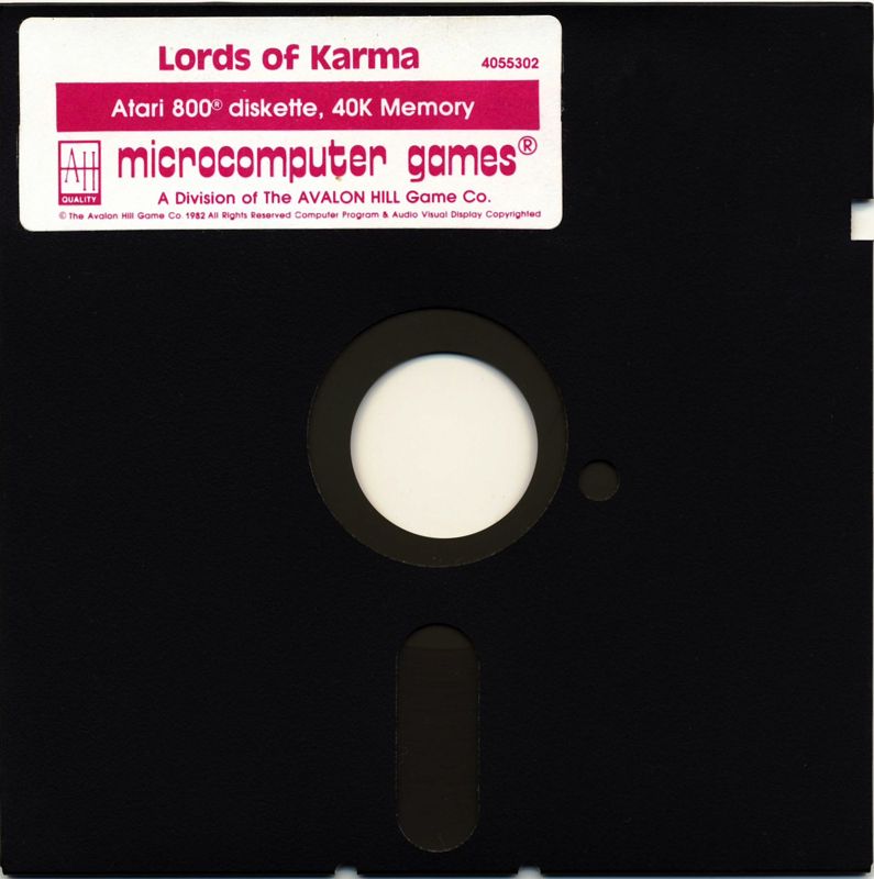 Media for Lords of Karma (Atari 8-bit) (Atari Diskette release)