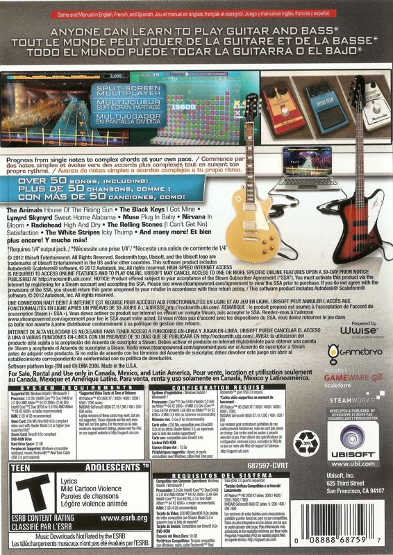 Rocksmith cover or packaging material - MobyGames