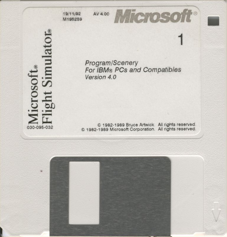 Media for Microsoft Flight Simulator (v4.0) (DOS) (3.5" Disk release)