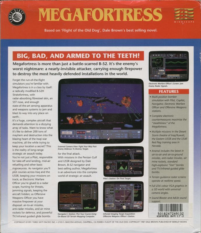 Back Cover for Megafortress (DOS) (3'5 disk release)