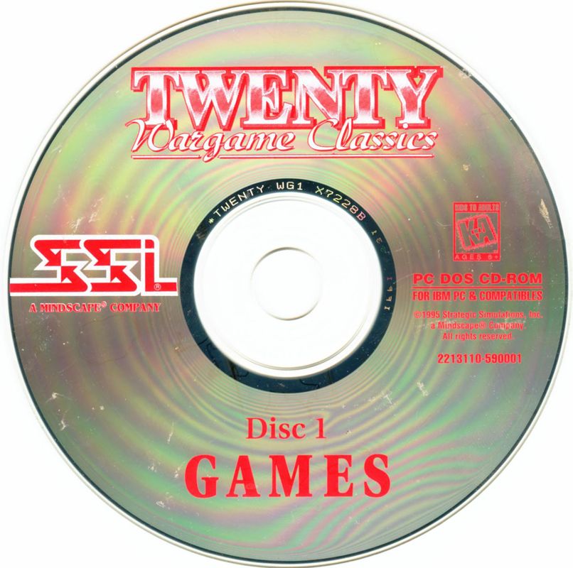 Media for Twenty Wargame Classics (DOS): Disc 1: Games