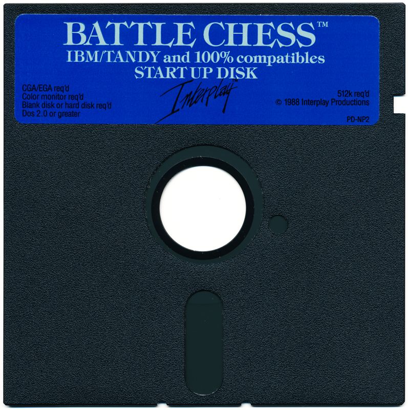 Media for Battle Chess (DOS) (Dual-media release (with demo)): 5.25" FD - Startup Disk