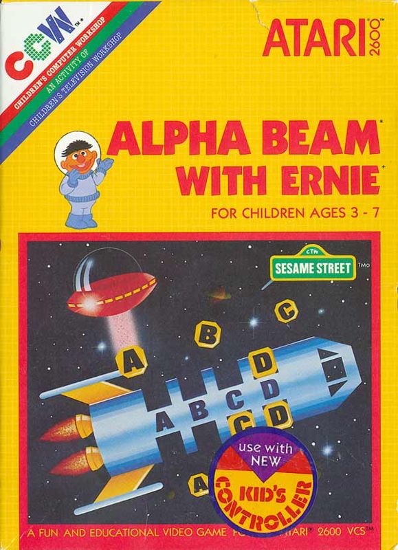 Front Cover for Alpha Beam with Ernie (Atari 2600)