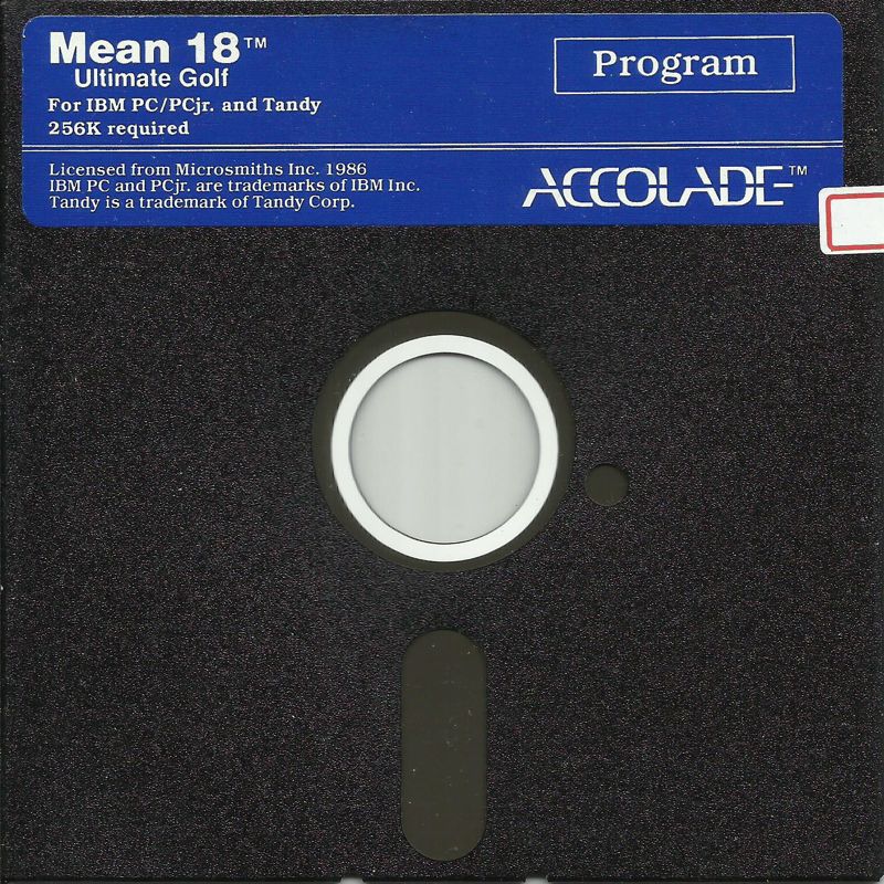 Media for Mean 18 (DOS) (5.25" Release in 1988): Main Program Disk