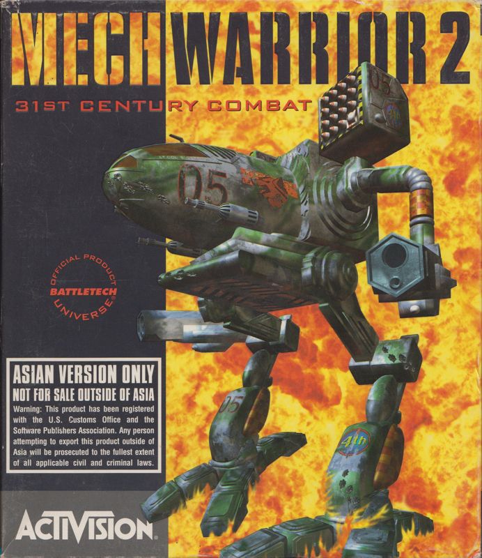 Front Cover for MechWarrior 2: 31st Century Combat (DOS and Windows) (Asian version only, contains bonus disc with 3dfx drivers)