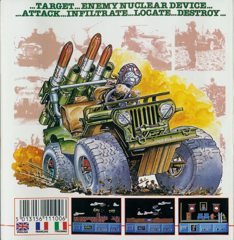 Back Cover for Army Moves (Commodore 64)