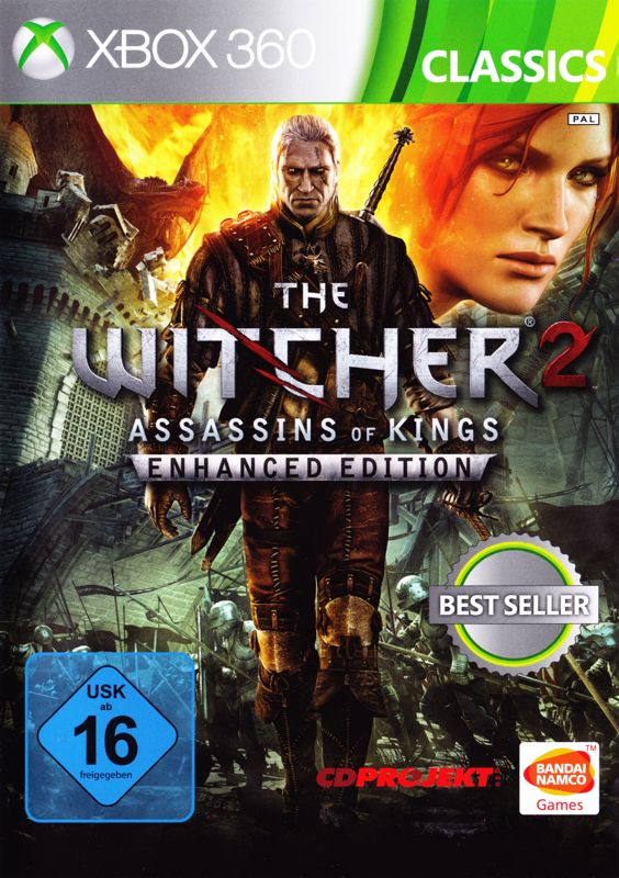 Front Cover for The Witcher 2: Assassins of Kings - Enhanced Edition (Xbox 360) (Classics release)