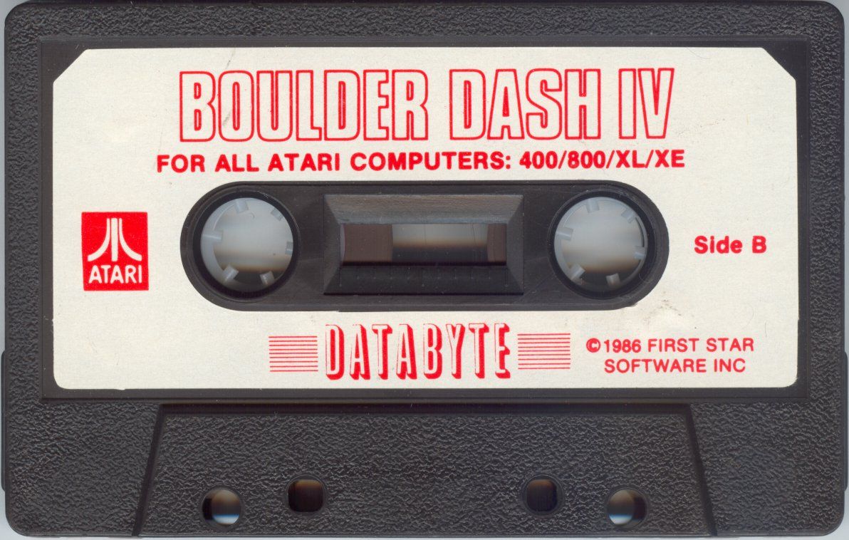 Media for Boulder Dash: Construction Kit (Atari 8-bit): Tape side B: Boulder Dash IV, the game coming along with (and made with) the Construction Kit