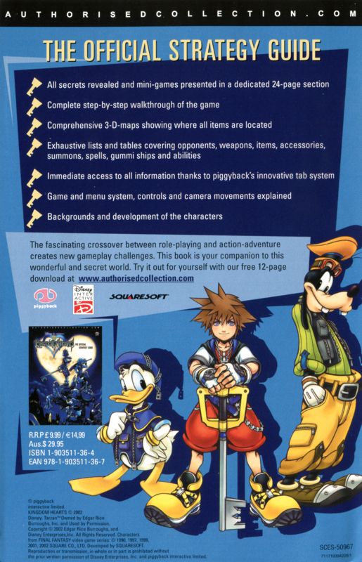 Advertisement for Kingdom Hearts (PlayStation 2): Back