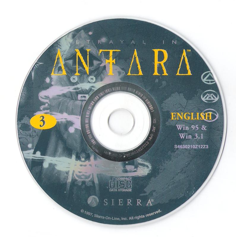 Media for Betrayal in Antara (Windows and Windows 16-bit) (SierraOriginals release): Disc 3