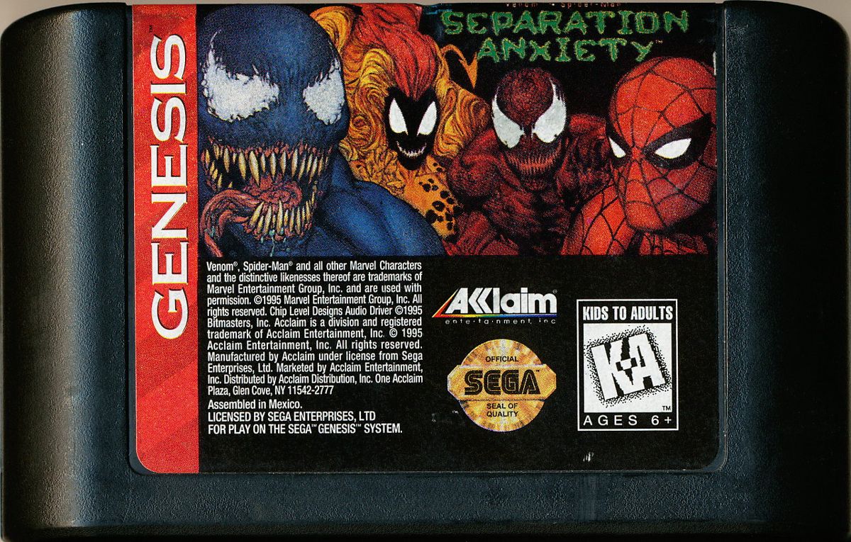 Venom • Spider-Man: Separation Anxiety cover or packaging material