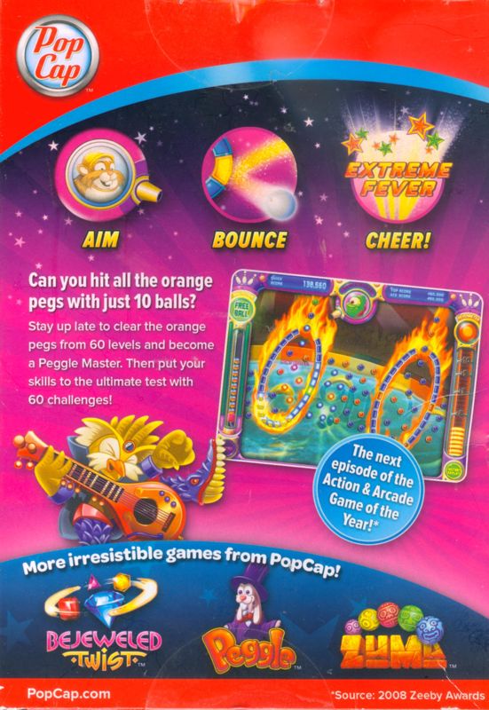 Back Cover for Peggle: Nights (Macintosh and Windows)